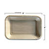 6" x 4" Rectangular Natural Palm Leaf Eco-Friendly Disposable Trays (100 Trays) Image 2