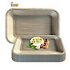 6" x 4" Rectangular Natural Palm Leaf Eco-Friendly Disposable Trays (100 Trays) Image 3