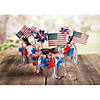 6" x 4" Small Cloth American Flags on Wooden Sticks - 12 Pc. Image 5