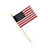6" x 4" Small Cloth American Flags on Wooden Sticks - 12 Pc. Image 4