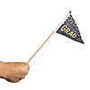 6" x 4" Small Congrats Grad Polyester Flags on Sticks - 12 Pc. Image 1