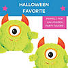 6" x 5" Halloween Fuzzy Green Stuffed One-Eyed Monsters - 12 Pc. Image 1