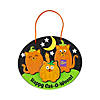 6" x 5" Happy Cat-O-Ween Cat-O&#8217;-Lantern Sign Foam Craft Kit - Makes 12 Image 1