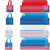 6" x 6" Mega Bulk 100 Pc. Patriotic Mini Nonwoven Tote Bag Assortment Image 1