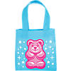 6" x 6" Mini Candy Critters Gummy Teddy Bear Nonwoven Tote Bags - 12 Pc. Image 1