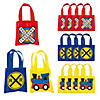 6" x 6" Mini Train Party Nonwoven Tote Bags - 12 Pc. Image 1
