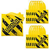 6" x 6" Mini Yellow Nonwoven Construction Zone Tote Bags - 12 Pc. Image 1