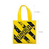 6" x 6" Mini Yellow Nonwoven Construction Zone Tote Bags - 12 Pc. Image 1