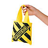 6" x 6" Mini Yellow Nonwoven Construction Zone Tote Bags - 12 Pc. Image 2