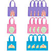 6" x 6" Nonwoven Mini Princess Party Tote Bags - 12 Pc. Image 1