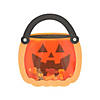 6&quot; x 7&quot; Pumpkin Candy Bucket Acetate &amp; Foam Craft Kit - Makes 12 Image 1