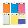 6" x 9" Mini Transparent Bright Colors Plastic Clipboards &#8211; 6 Pc. Image 1