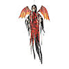 60 1/4" Animated & Light-Up Red Skeletal Reaper with Wings Hanging Decoration Image 1