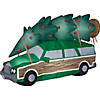 60" Blow Up Inflatable National Lampoon&#39;s Christmas Vacation Car with Tree Outdoor Yard Decoration Image 1