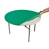 60" Green Fitted Round Plastic Tablecloth Image 1