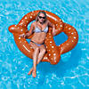 60" Inflatable Giant Pretzel Swimming Pool Float Image 1