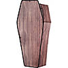 60" Wooden-Look Brown Coffin With Lid Halloween Decoration Image 1