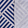 60" X 102" Navy Grid Vinyl Tablecloth Image 1