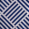 60" X 102" Navy Grid Vinyl Tablecloth Image 2