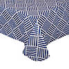60" X 102" Navy Grid Vinyl Tablecloth Image 3