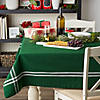 60" X 104" Balsam Border Stripe Tablecloth Image 3