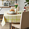 60" X 120" Lemon Bliss Plaid Tablecloth Image 2
