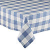 60" X 120" Stonewash Blue Buffalo Check Tablecloth Image 1
