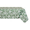 60" X 84" Artichoke Green  Floral Print Outdoor Tablecloth Image 1