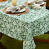 60" X 84" Artichoke Green  Floral Print Outdoor Tablecloth Image 3