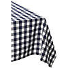 60" X 84" Navy/White Checkers Tablecloth Image 1