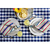 60" X 84" Navy/White Checkers Tablecloth Image 2