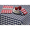 60" X 84" Navy/White Checkers Tablecloth Image 3