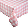60" x 84" Pink Buffalo Check Plastic Tablecloth Image 1