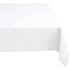 60" X 84" White Polyester Tablecloth Image 1