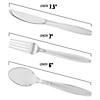 600 Pc. Clear Disposable Plastic Cutlery Set - Spoons, Forks and Knives (200 Guests) Image 2