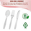 600 Pc. Clear Disposable Plastic Cutlery Set - Spoons, Forks and Knives (200 Guests) Image 3