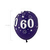 60th Birthday Sparkle 11" Latex Balloon Assortment - 6 Pc. Image 1