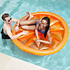 61.5" Inflatable Orange Fruit Slice Swimming Pool Lounger Raft Image 1