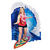 61" x 69" Luau 3D Wave & Surfboard Surfing Cardboard Stand-Up Image 1