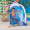 61" x 69" Luau 3D Wave & Surfboard Surfing Cardboard Stand-Up Image 1