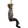 62&quot; Hanging Lightup Animated Swinging Skeleton Boy Decoration Image 2