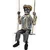 62" Hanging Lightup Animated Swinging Skeleton Boy Decoration Image 3