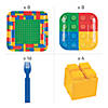 62 Pc. Color Brick Tableware Kit for 8 Guests Image 1