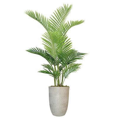 64&quot;H palm tree With Fiberstone Planter Image 1