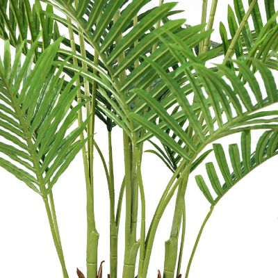 64&quot;H palm tree With Fiberstone Planter Image 1