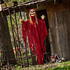 66 3/4" Light-Up Skeletal Reaper in Red Robes Halloween Hanging Decoration Image 1