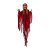 66 3/4" Light-Up Skeletal Reaper in Red Robes Halloween Hanging Decoration Image 1