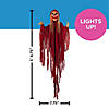 66 3/4" Light-Up Skeletal Reaper in Red Robes Halloween Hanging Decoration Image 2