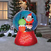 66" Blow Up Inflatable Santa Snow Globe Outdoor Yard Decoration Image 1