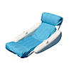 66-Inch Inflatable Blue and White Swimming Pool Floating Lounge Seat Image 1